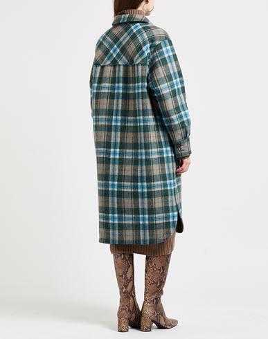 Woman Coat Azure Size S Wool, Polyamide