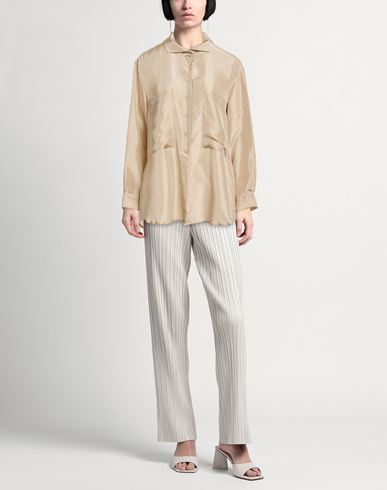 Woman Shirt Beige Size S Silk