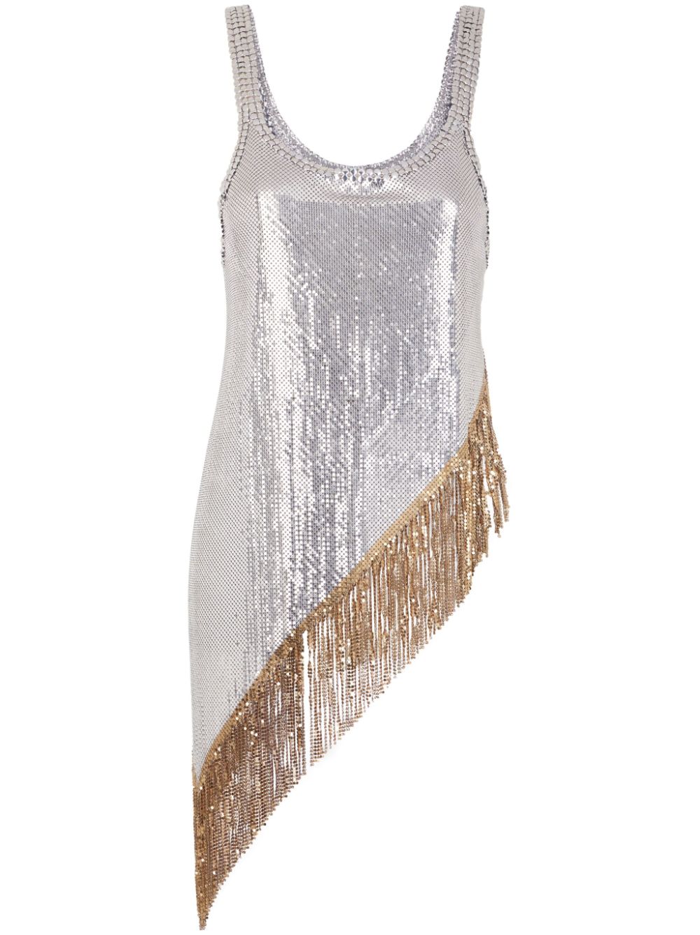 Fringed chainmail tank top - Silver