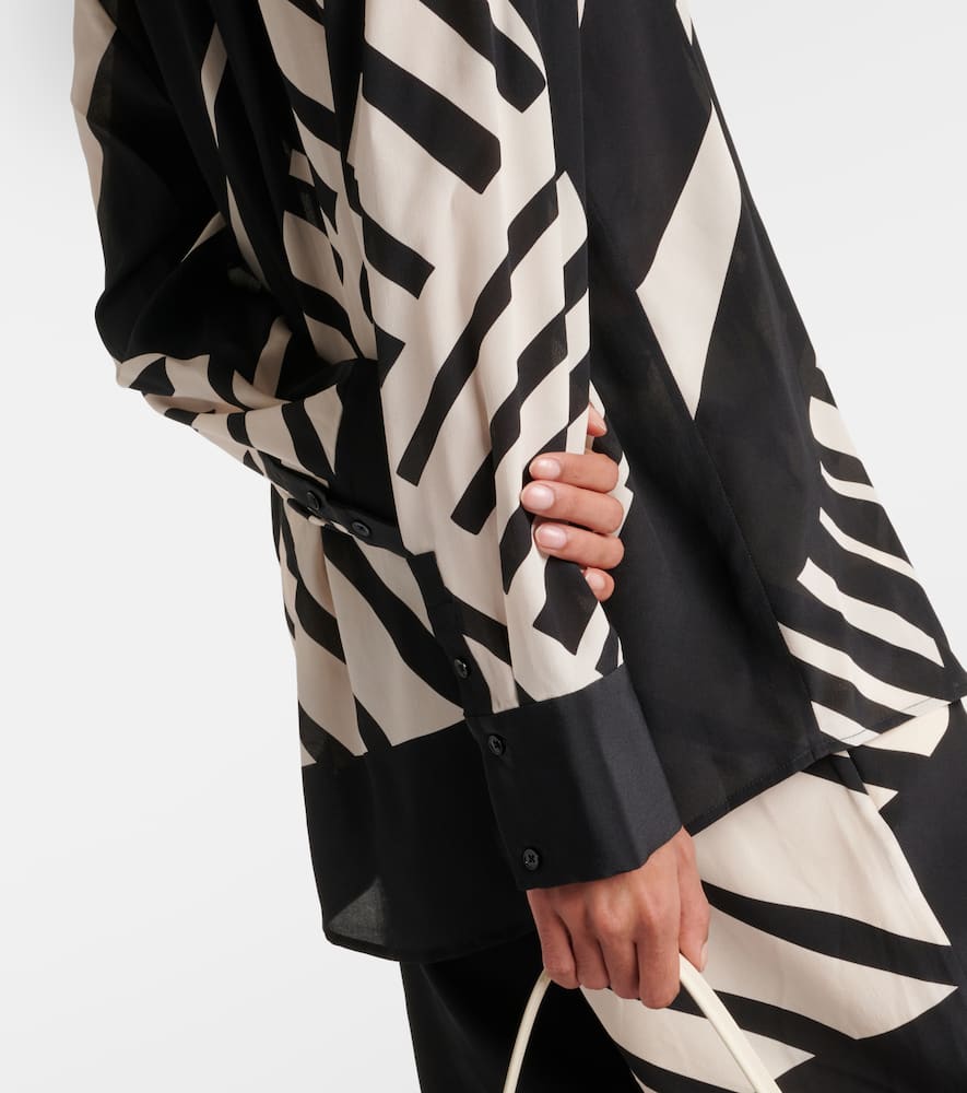 Printed silk shirt