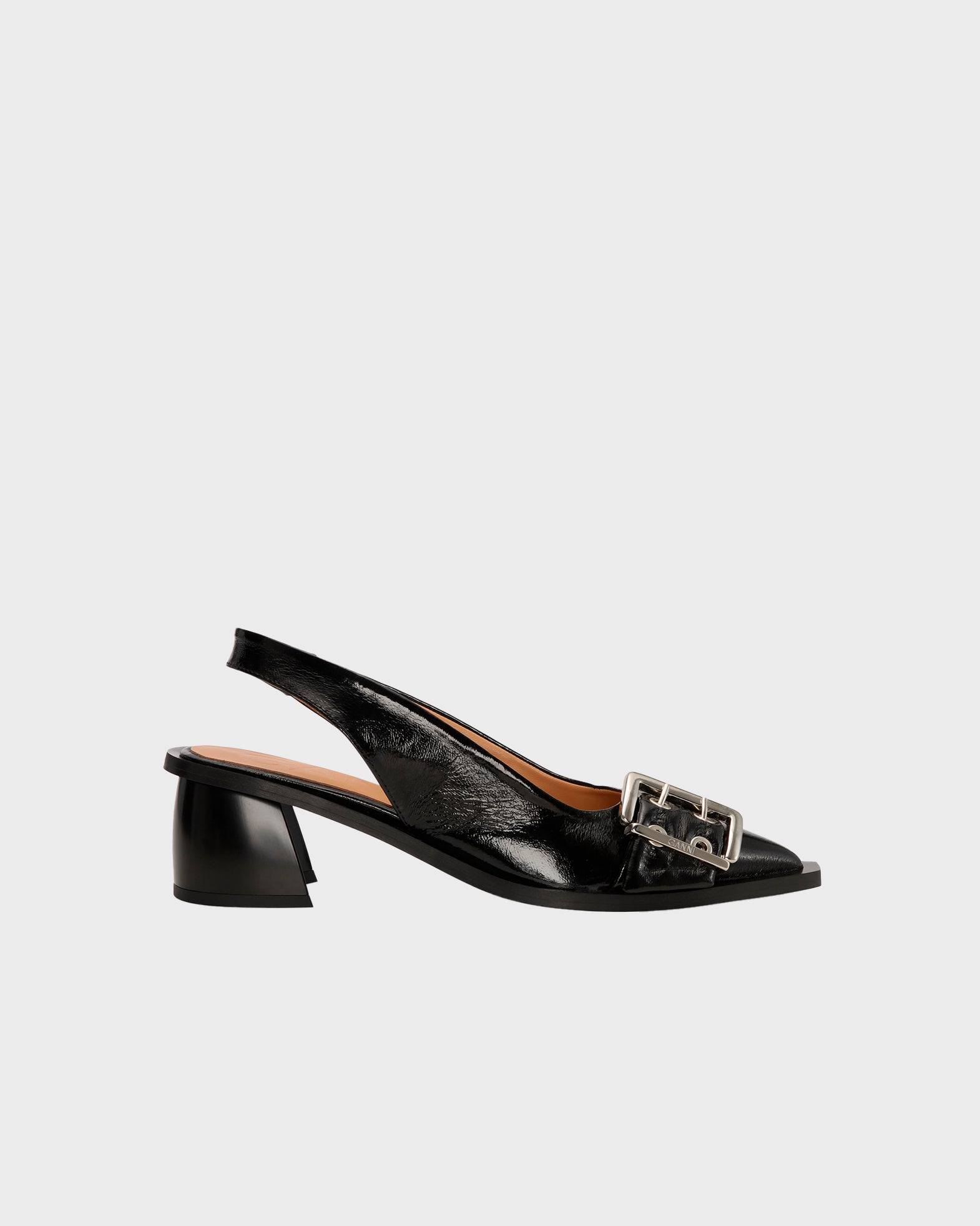Ganni Pumps Feminine Buckle Slingback Black EUR