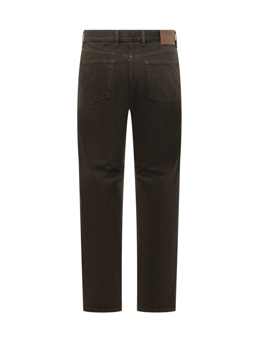 Dark Brown Straight Jeans