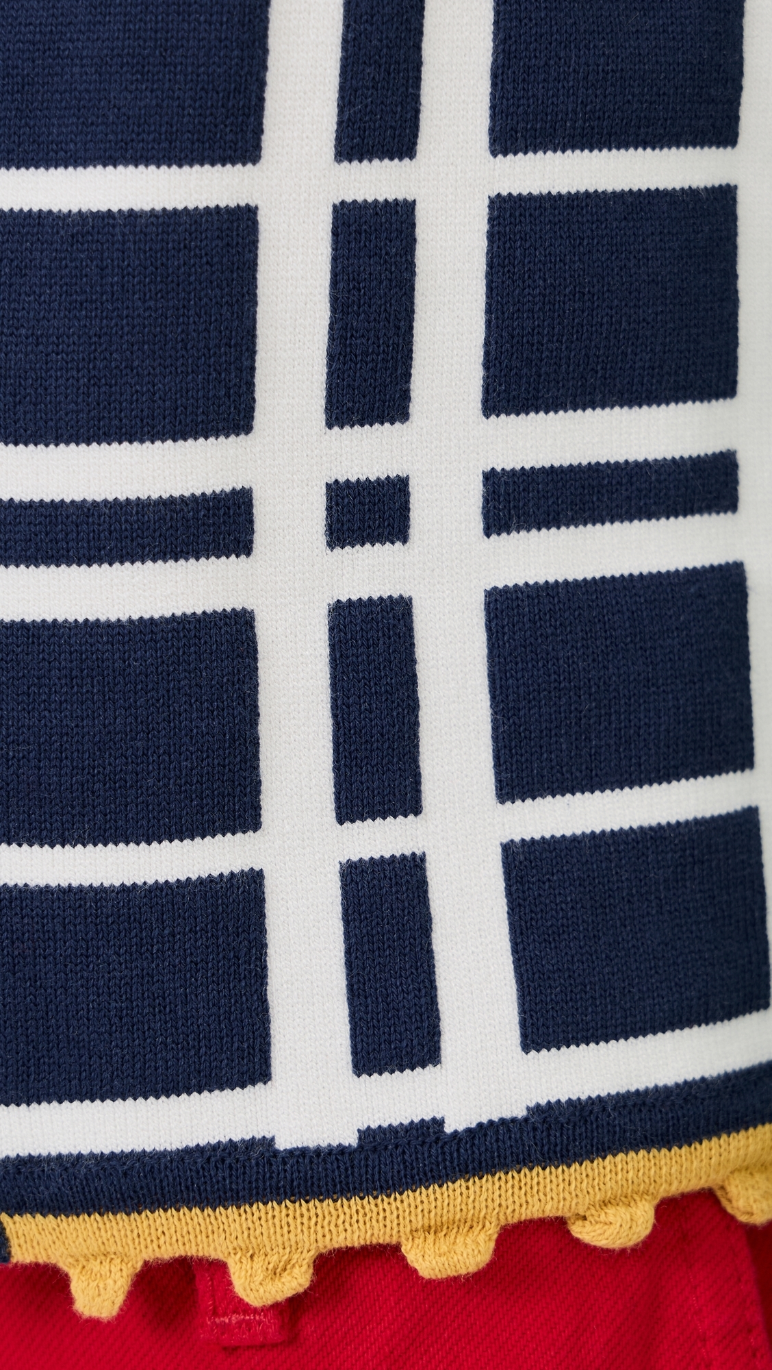 Check Me Cardigan Multicolor Green/Navy/Ecru