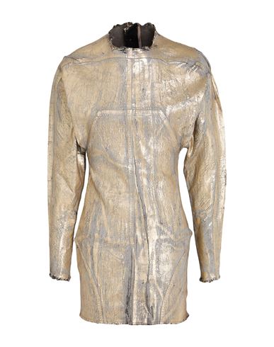 Woman Mini dress Gold Size S Cotton, Elastomultiester, Rubber