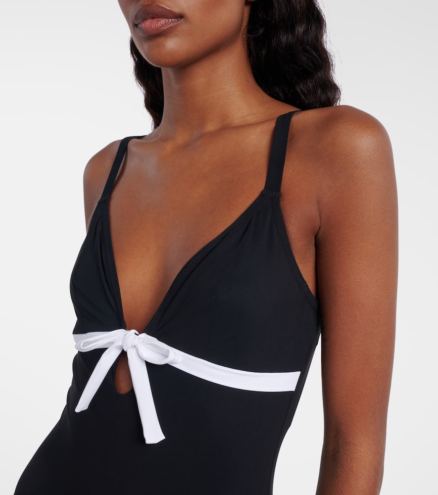 Lenora bow-detail swimsuit