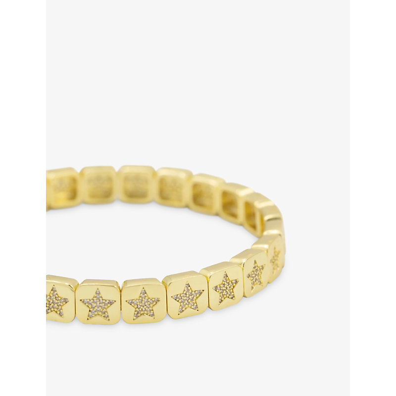 Womens The Pavé Star 18ct Yellow Gold-Plated Brass and Cubic Zirconia Bracelet