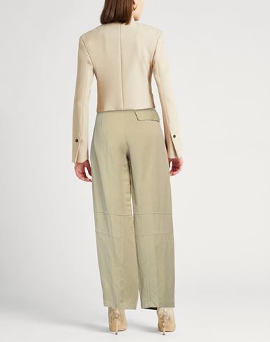 Woman Pants Sage green Size 8 Viscose, Linen