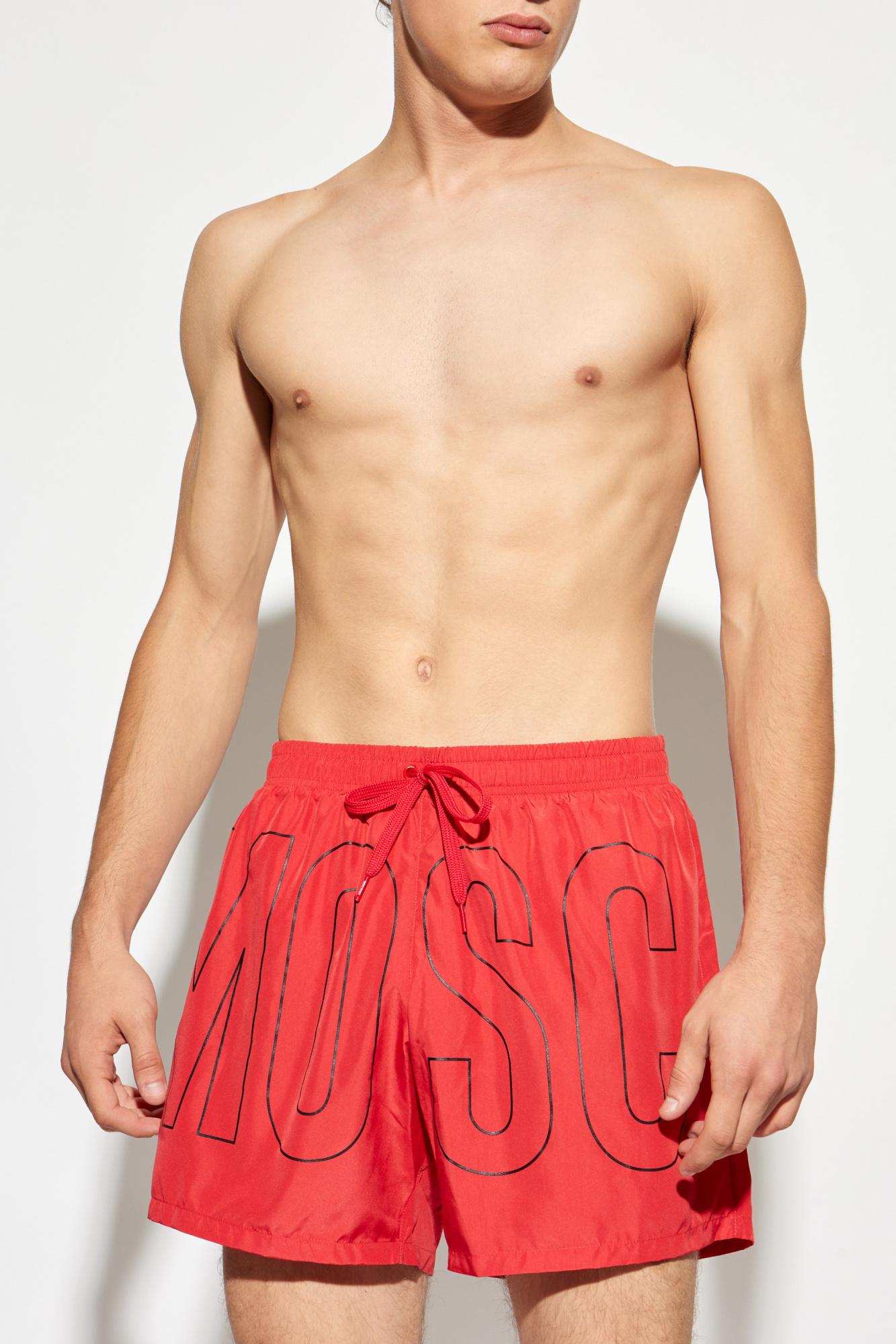Swim Shorts With Logo, Men's, Red