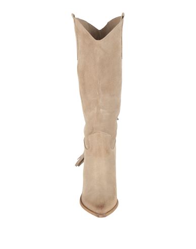 Woman Boot Beige Size 6 Leather