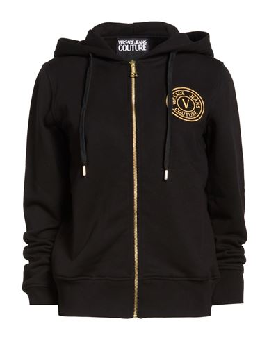 Woman Sweatshirt Black Size M Cotton