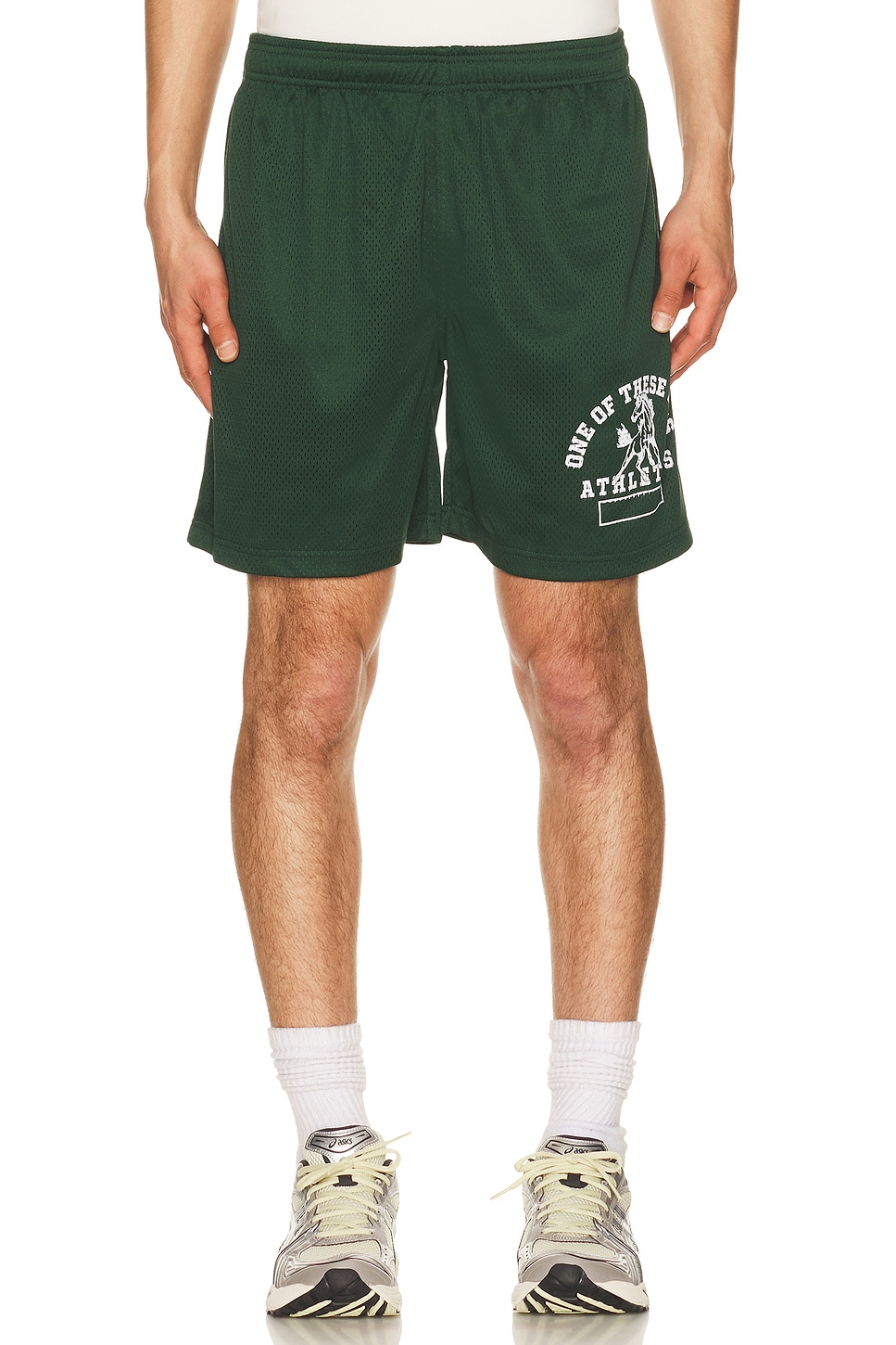 ONE OF THESE DAYS Mustang Athletics Mesh Shorts in Forest Green - Dark Green. L also in M, S, XL/1X, XXL/2X
