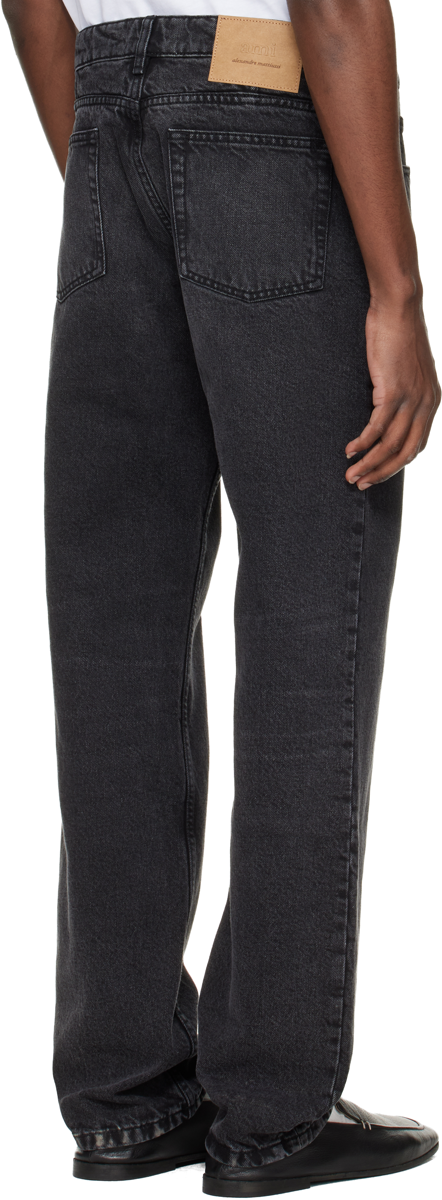 Black Cotton Classic Fit Jeans