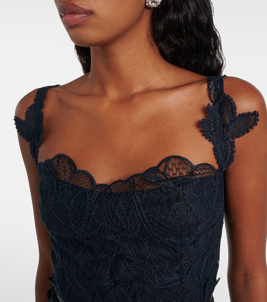 Floral lace midi dress