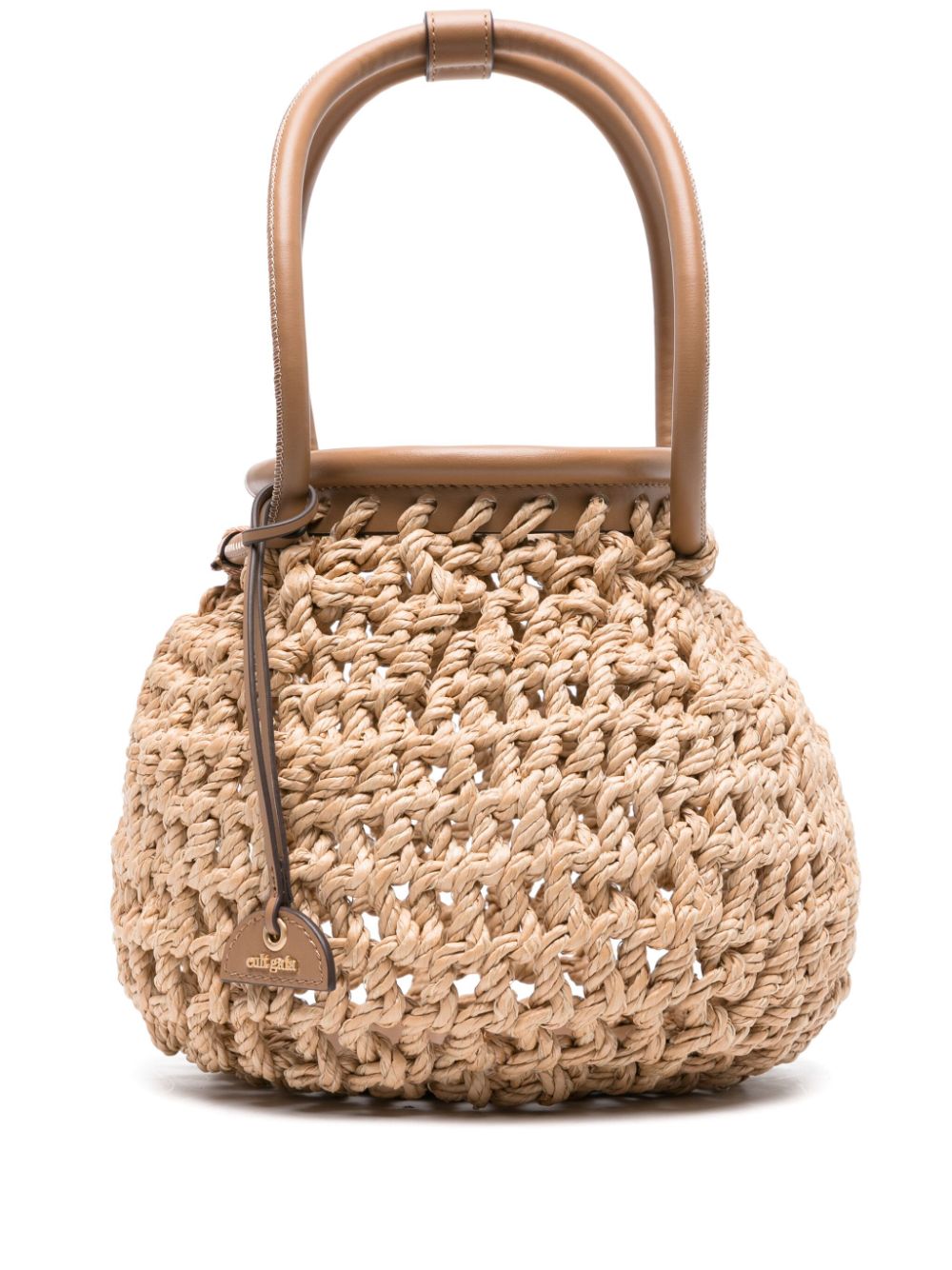 Enya interwoven tote bag - Neutrals