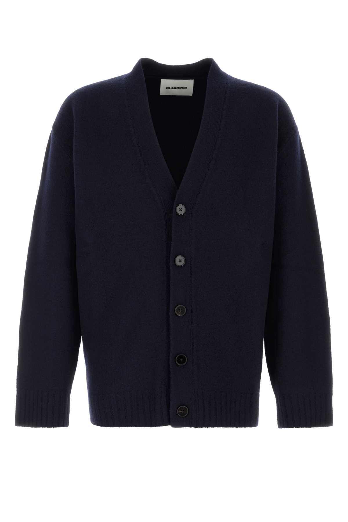 Wool Cardigan — Navy
