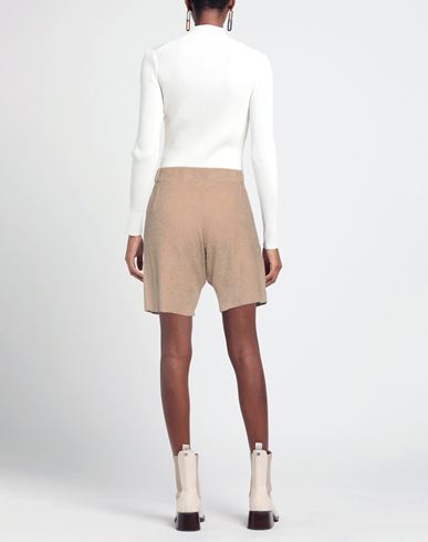 Maison Flâneur Woman Shorts & Bermuda Shorts Camel Size 6 Cotton, Polyamide, Cashmere