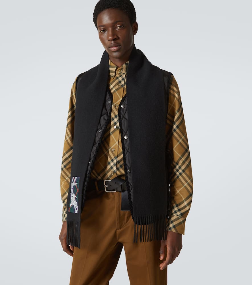 Burberry Logo patch-appliqué cashmere scarf