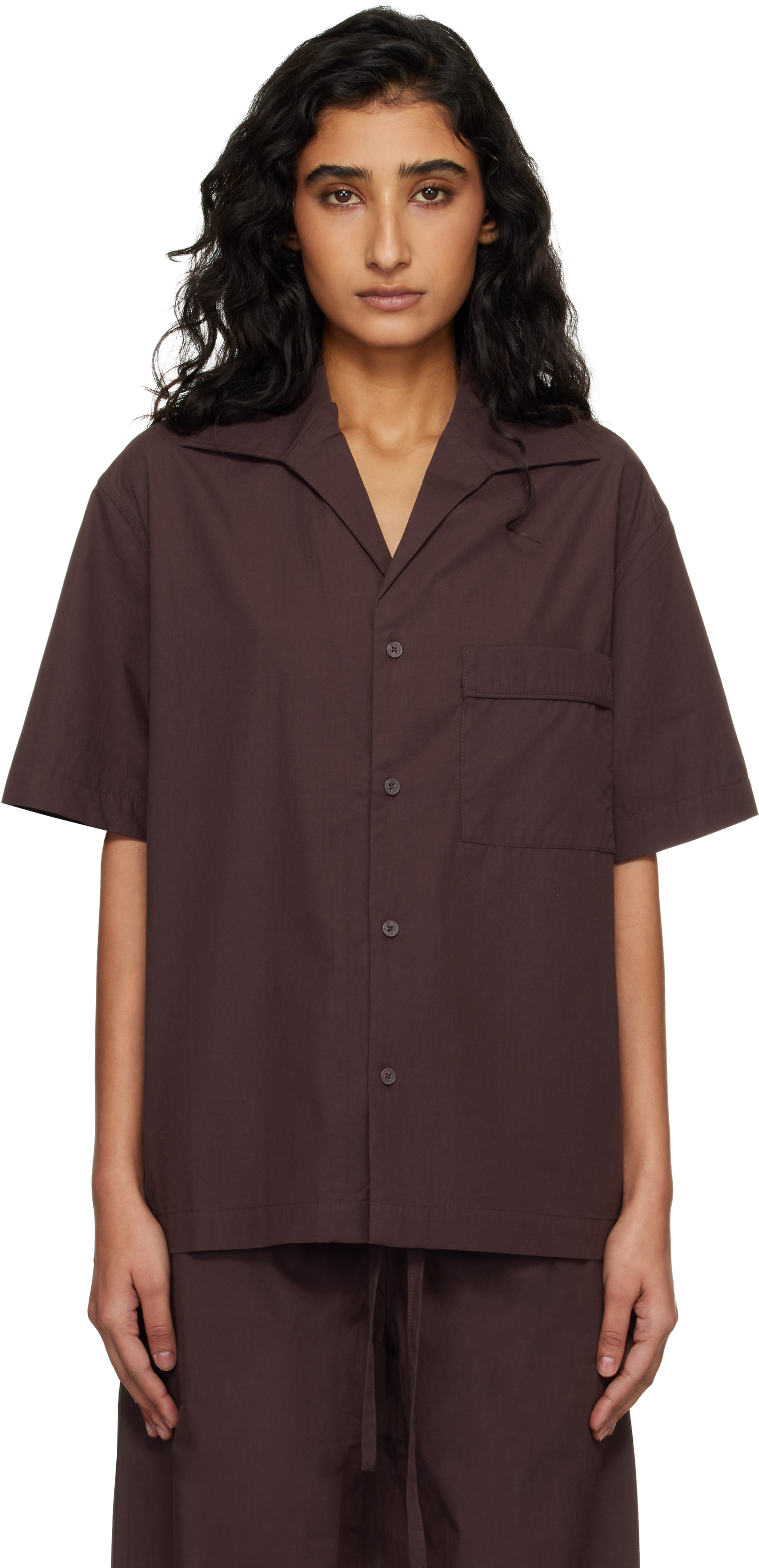 Brown SS Pyjama shirt