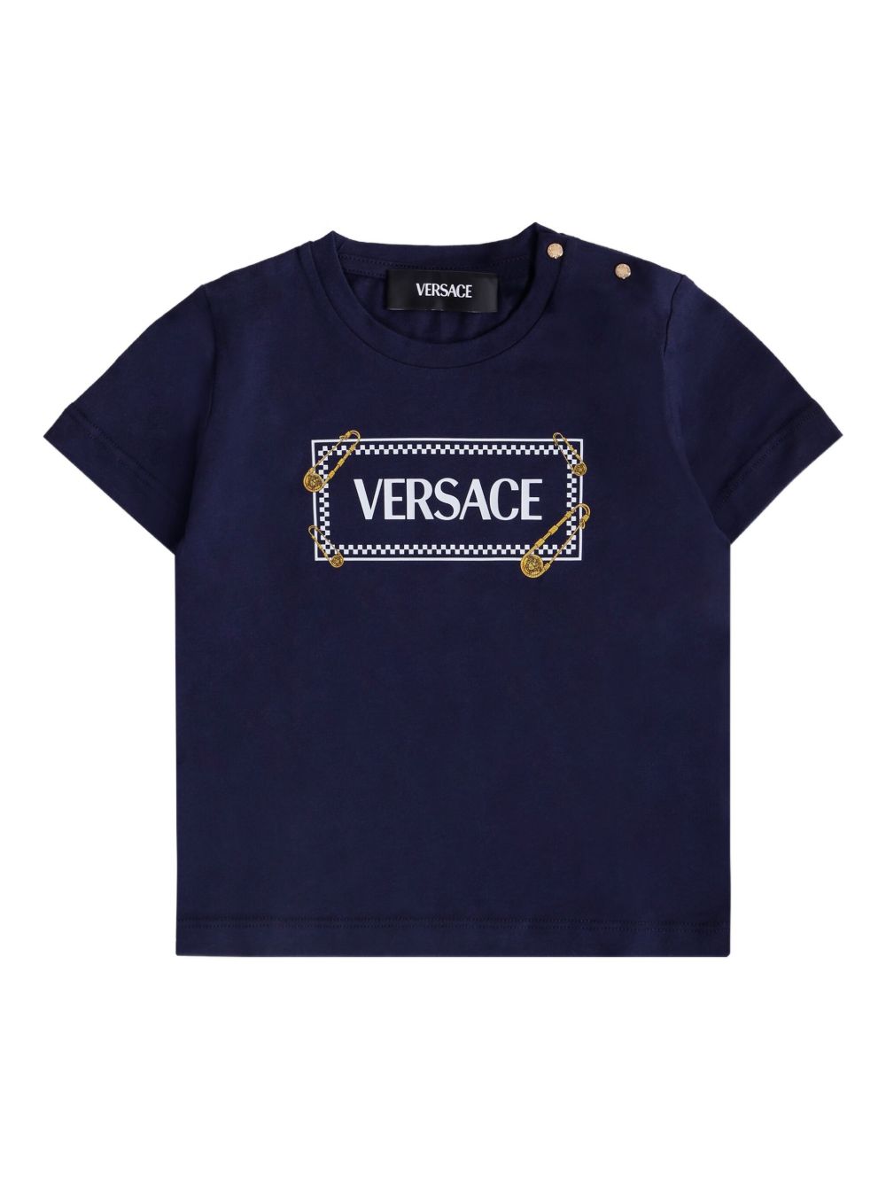 Safety-pin logo T-shirt - Blue