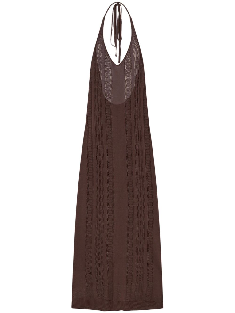 Guayabera midi dress - Brown