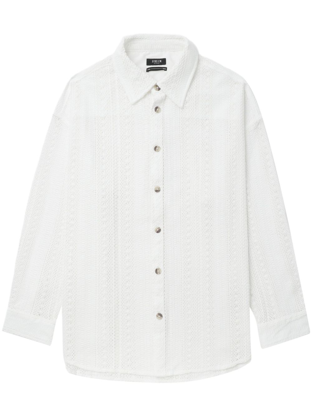 Crochet cotton shirt - White
