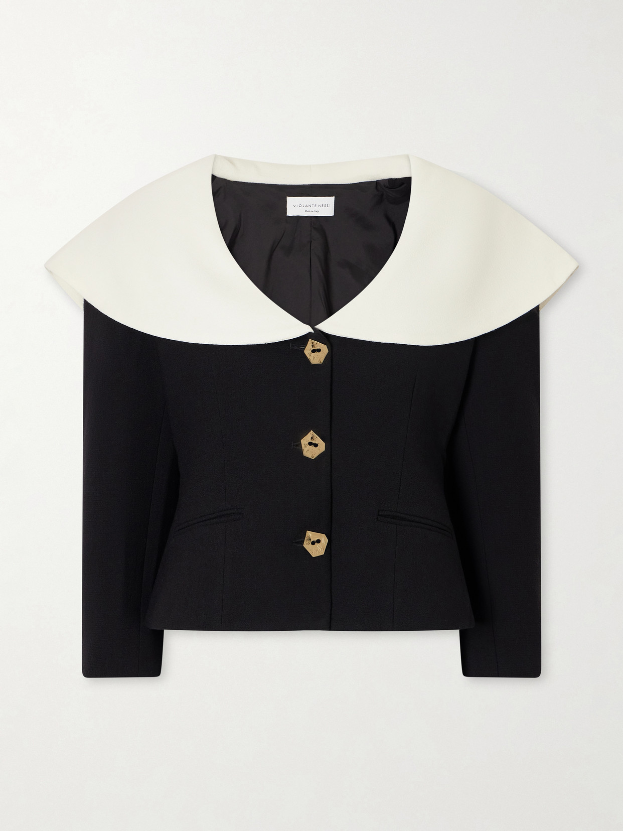 Manuela Embellished Wool Jacket - Black
