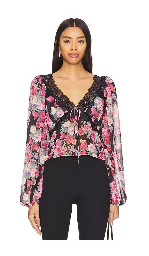 For Love & Lemons Clarisse Top in Black. -  S also in