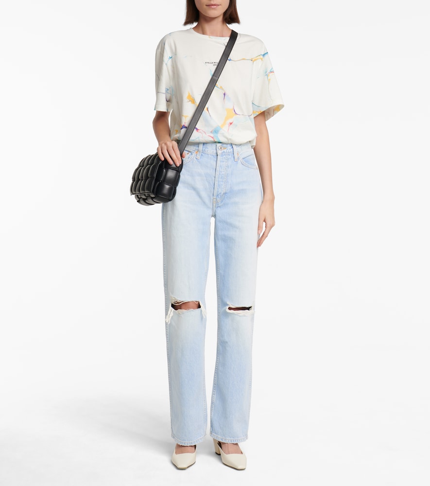 Loose high-rise straight jeans