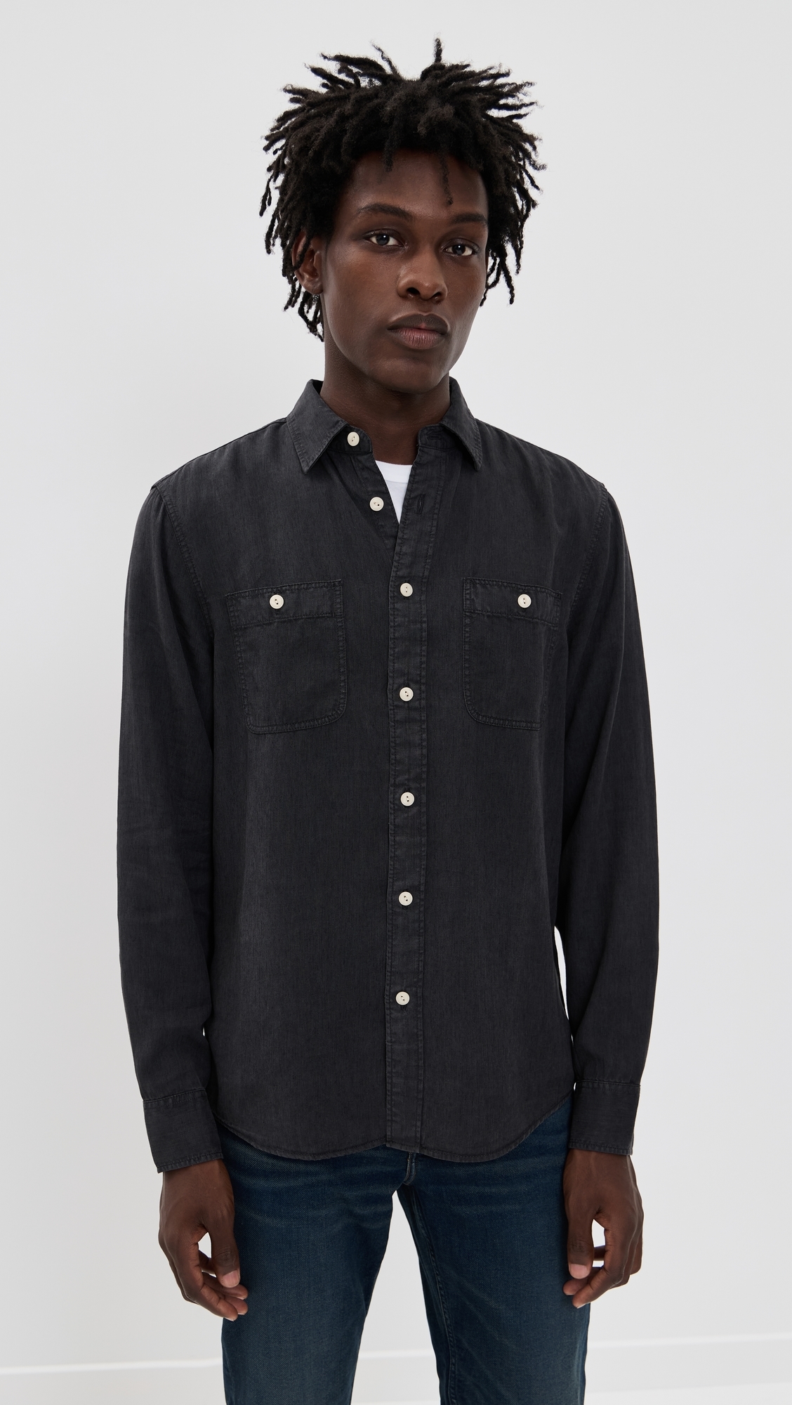 The Tried and True Chambray Workshirt Durango Black