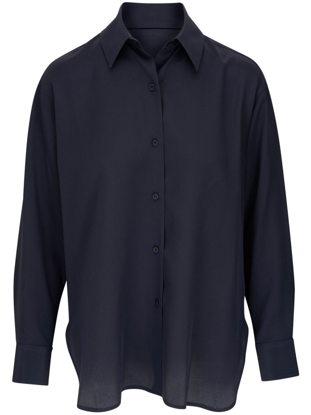Gaia long-sleeve silk shirt - Blue