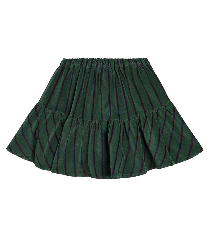 Bobo Choses Striped velvet skirt