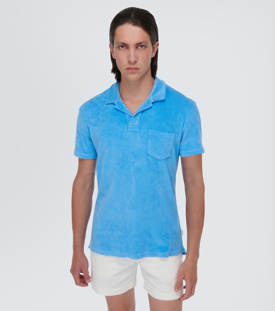 Dr. No cotton terry polo shirt