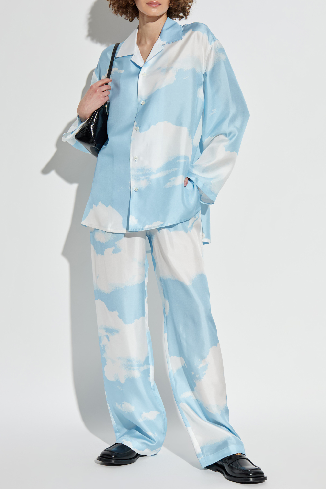 Silk Shirt, Women's, Blue