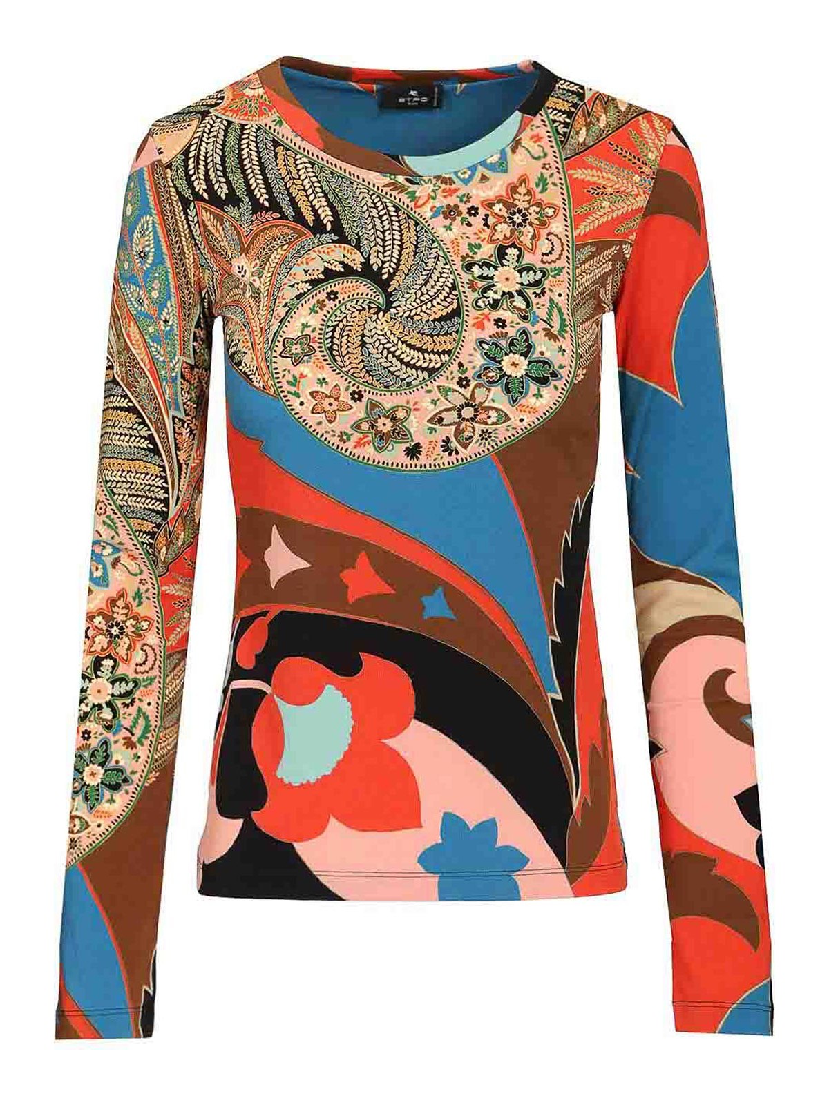 Long-Sleeved Top With Paisley Print