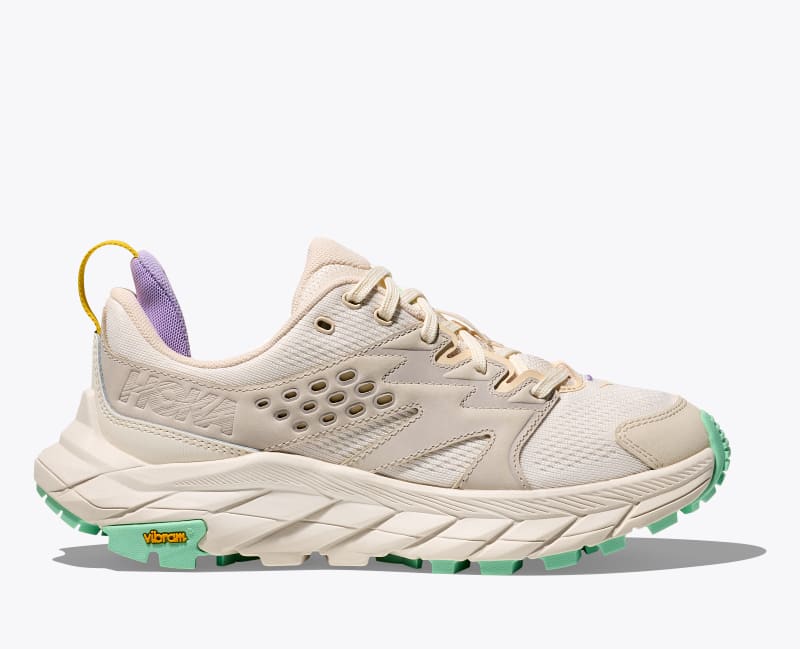 HOKA Women's Anacapa Breeze Low Shoes in Alabaster/Mint Fluorite