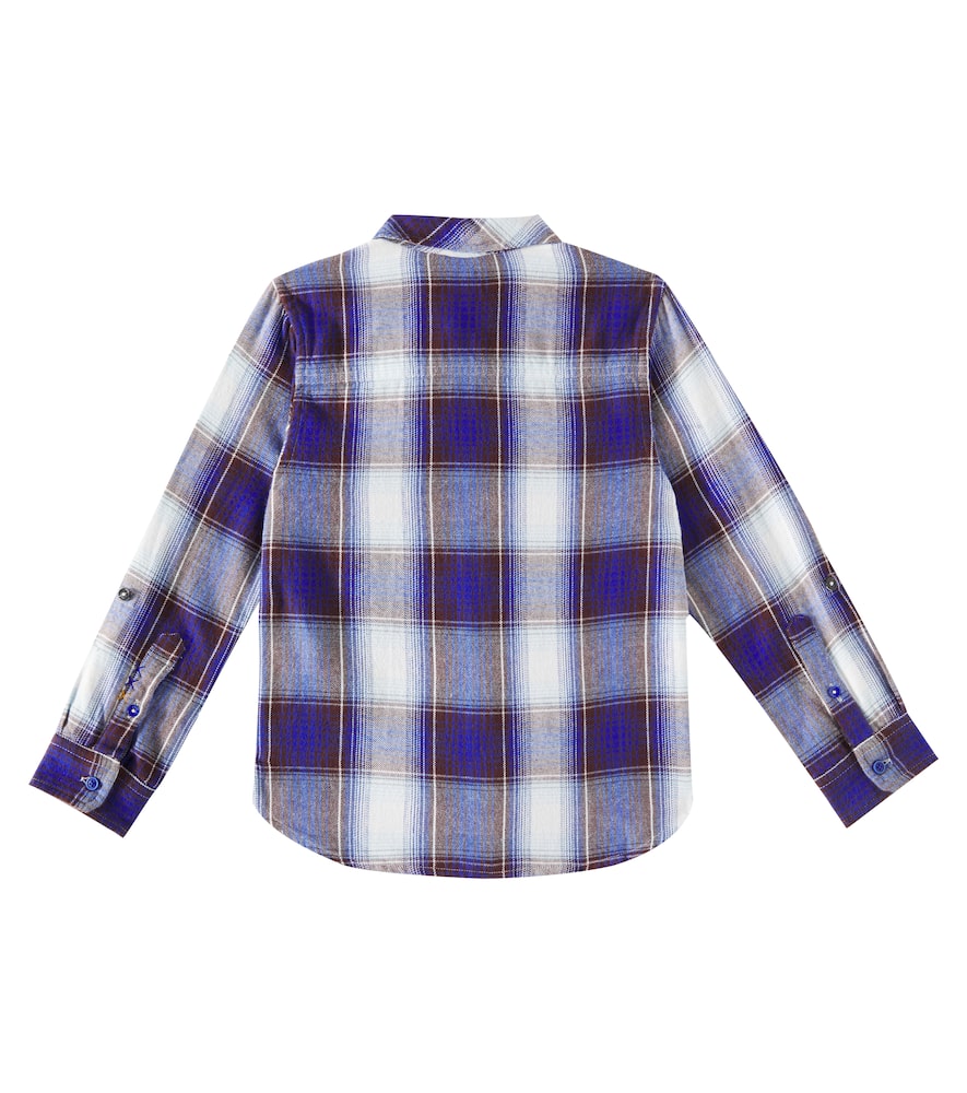 Scotch & Soda Kids Checked cotton flannel shirt
