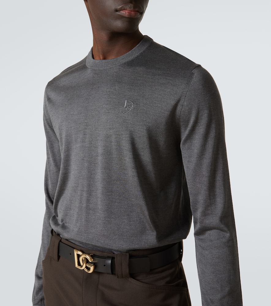 Logo silk sweater