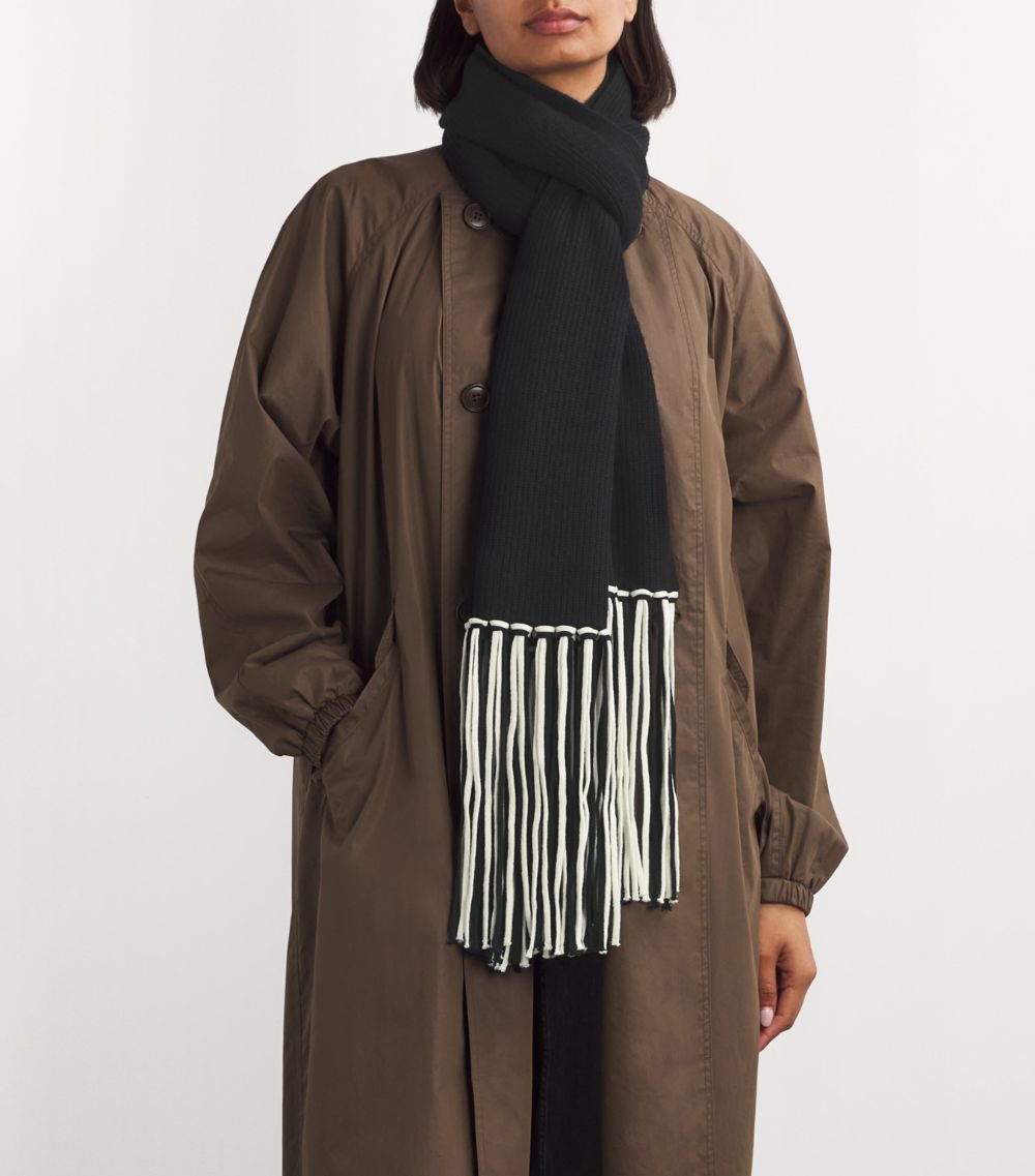 Wool-Cashmere Fringed Scarf