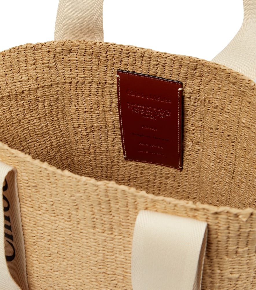 X Mifuko Woody Large raffia tote