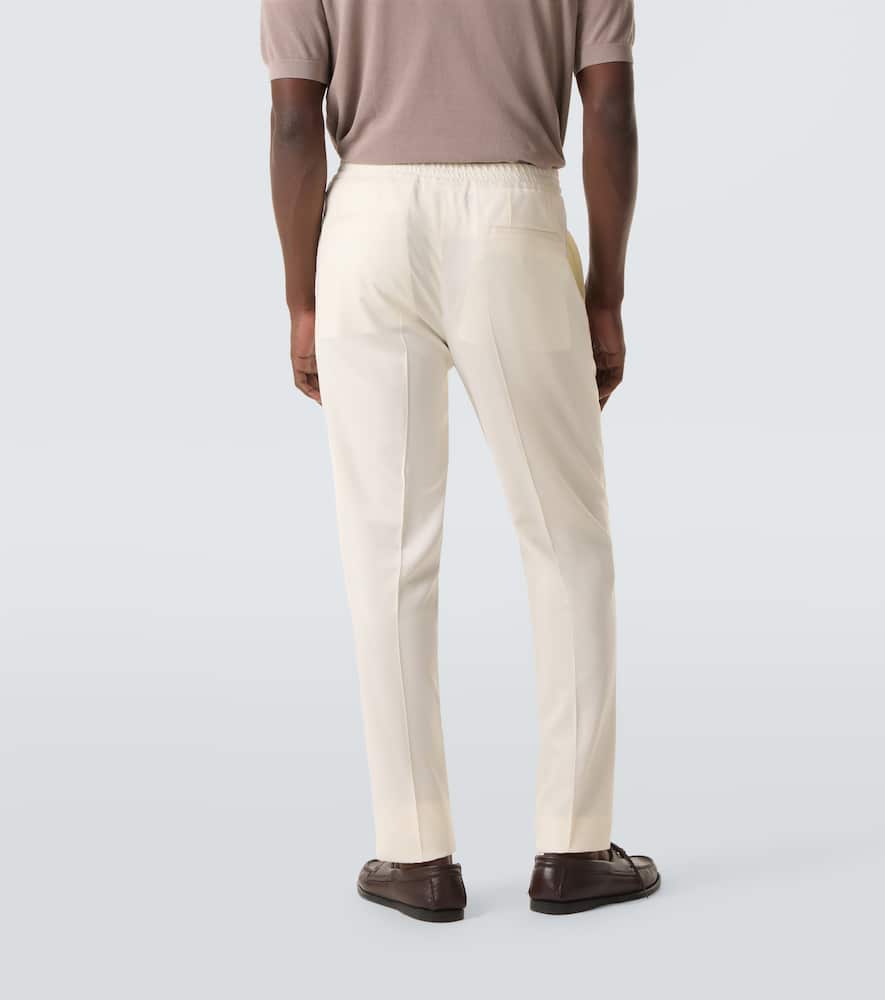 Virgin wool tapered pants