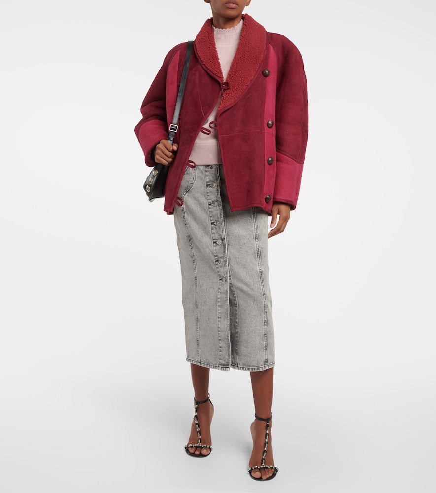 Abeni shearling-lined suede jacket