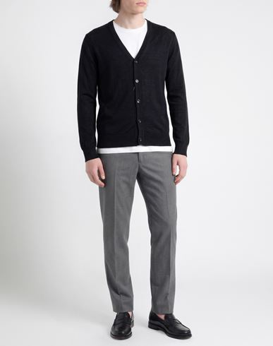 Man Cardigan Black Size 36 Acrylic, Wool