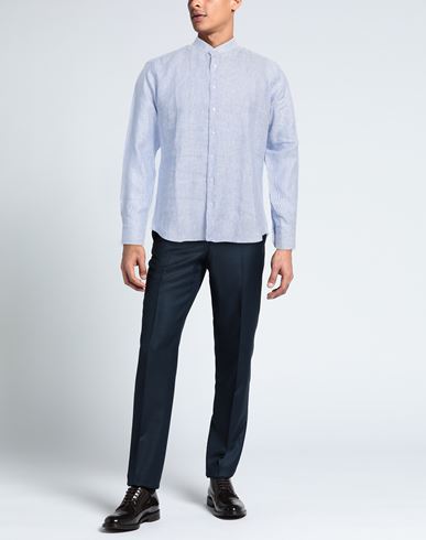 Man Shirt Sky blue Size XXL Linen