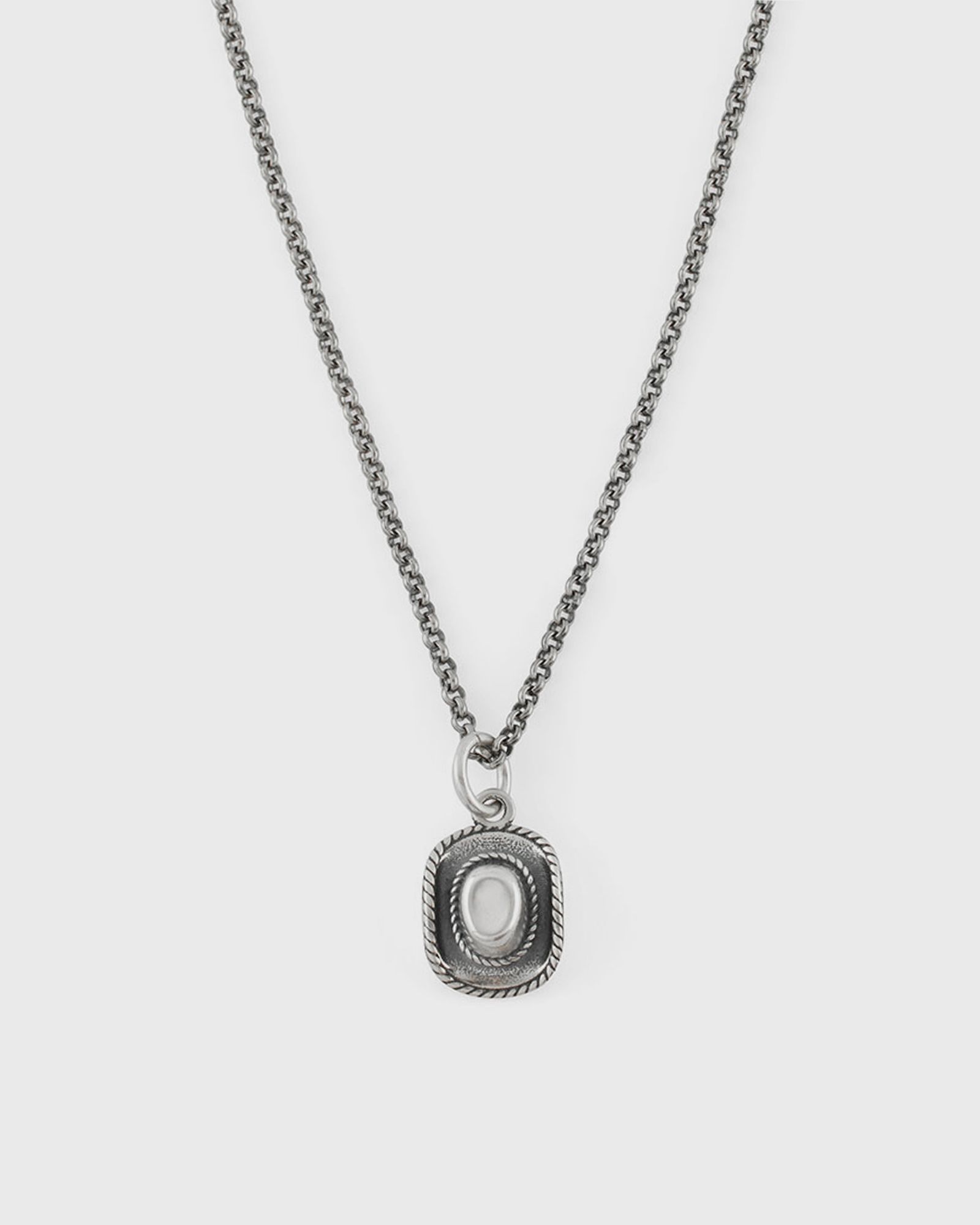 Silver Stetson Necklace silver male Jewellery now available at BSTN