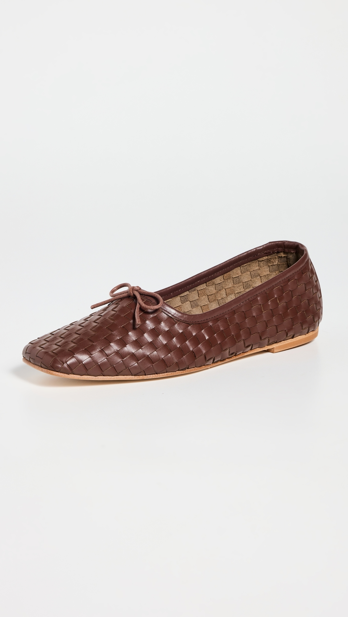 Jada Flats Umber Closed Woven Calf