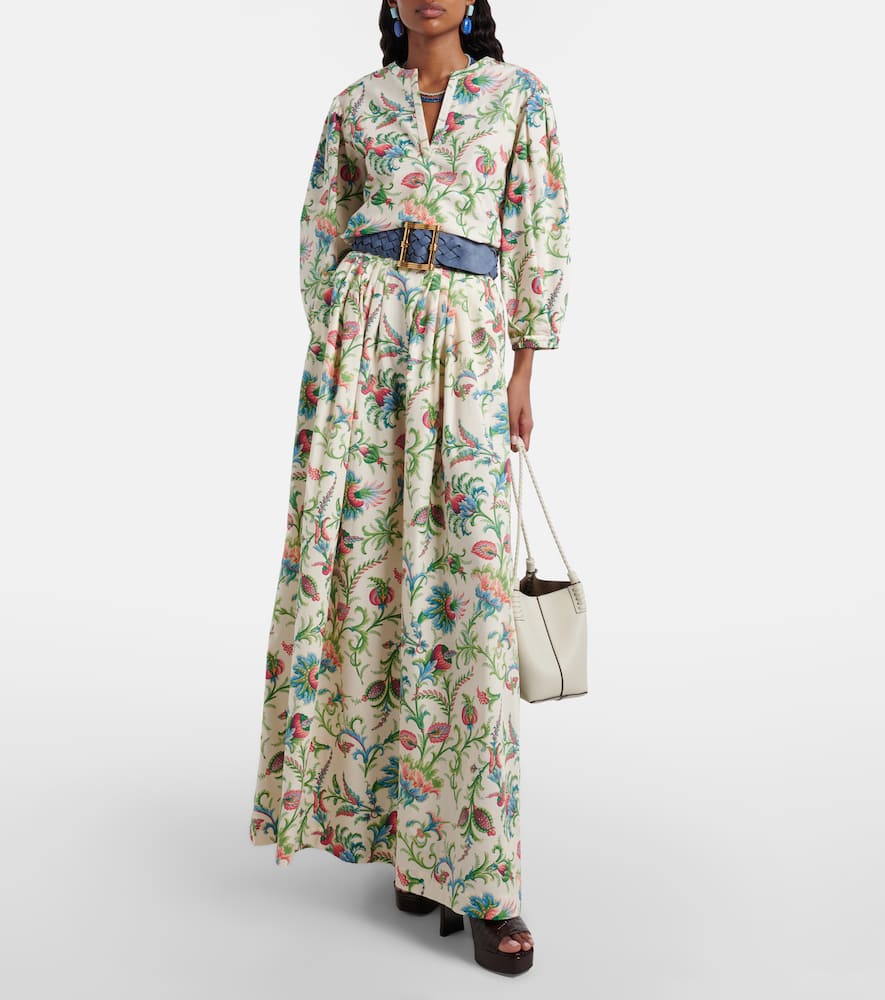 Floral cotton blouse