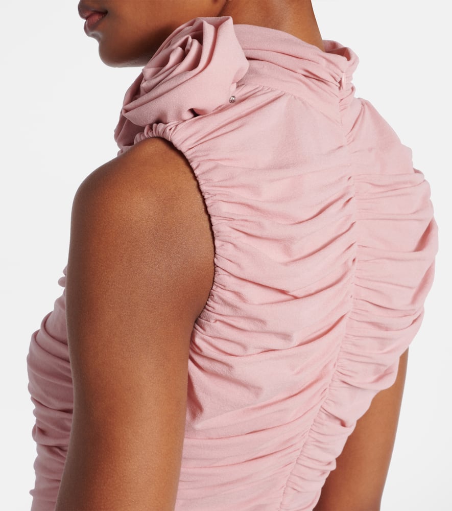 Magda Butrym Ruched silk-blend midi dress