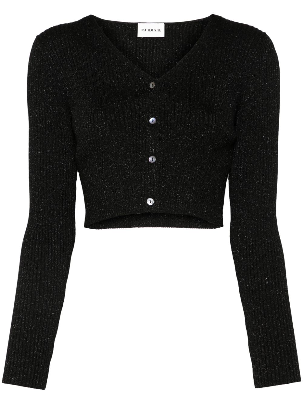 Lurex cardigan - Black