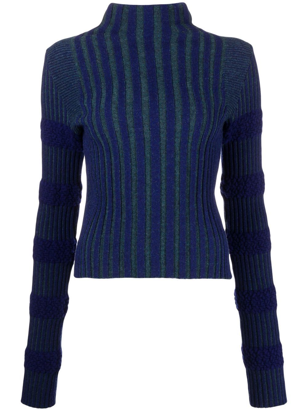 Paula Canovas del Vas ribbed-knit long-sleeve jumper - Blue