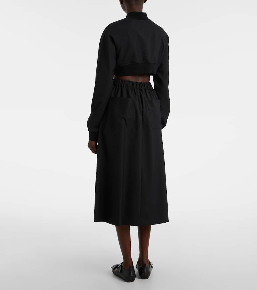 Wool midi skirt